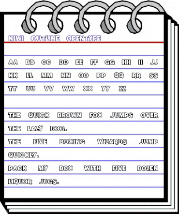 Kiwi Outline Regular animated font preview