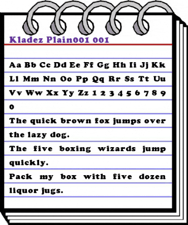 Kladez Plain animated font preview