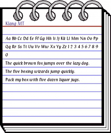 Klang MT Regular animated font preview Klang MT Regular animated font preview