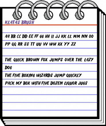 Klatas Brush animated font preview Klatas Brush animated font preview
