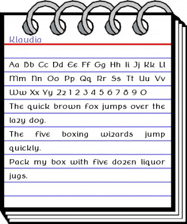 Klaudia Book animated font preview Klaudia Book animated font preview