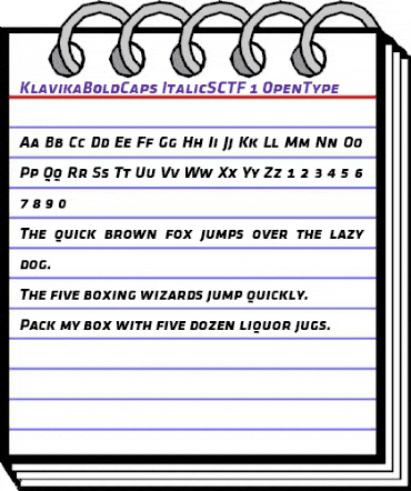 Klavika Bold Caps Bold Italic animated font preview Klavika Bold Caps Bold Italic animated font preview