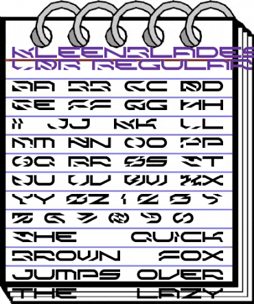 KleenBlades LDR Regular animated font preview