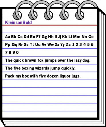 KleinsanBold Regular animated font preview KleinsanBold Regular animated font preview