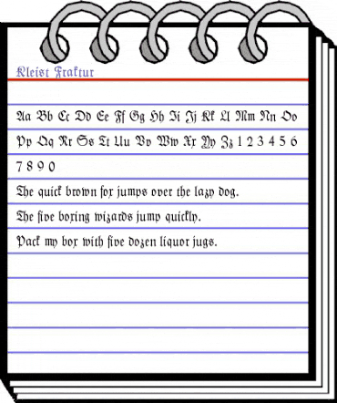 Kleist-Fraktur Regular animated font preview Kleist-Fraktur Regular animated font preview