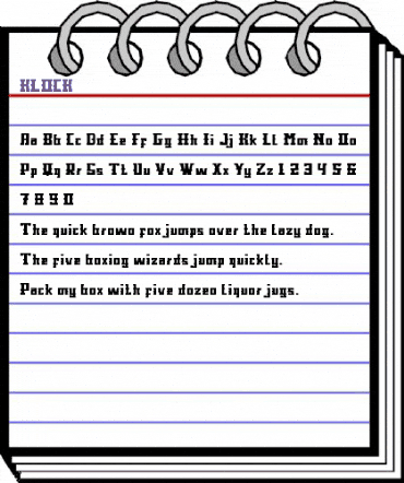 KLOCK Bold animated font preview KLOCK Bold animated font preview