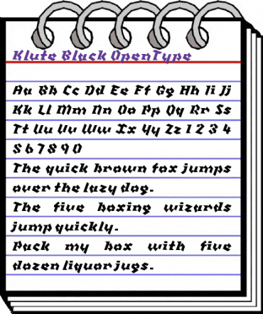 Klute Black animated font preview
