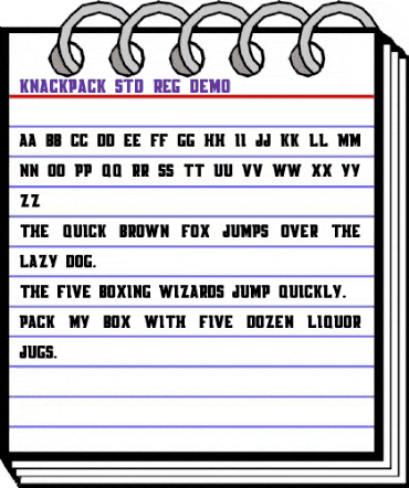 Knackpack_Std_Reg_DEMO Regular animated font preview Knackpack_Std_Reg_DEMO Regular animated font preview