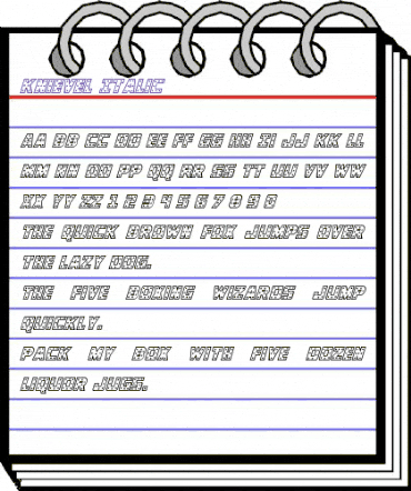 Knievel Italic Italic animated font preview