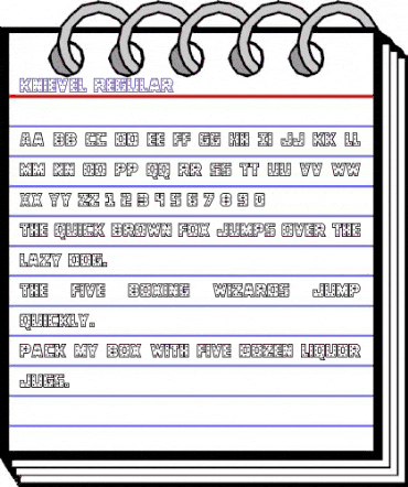 Knievel Regular animated font preview Knievel Regular animated font preview