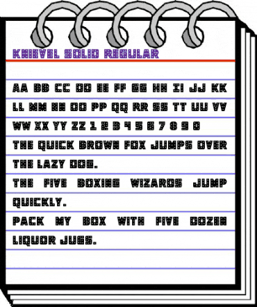 Knievel Solid Regular animated font preview Knievel Solid Regular animated font preview