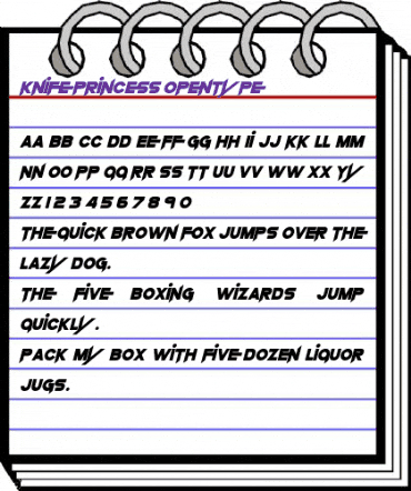 Knife Princess Regular animated font preview Knife Princess Regular animated font preview