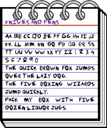 Knives and Pens Regular animated font preview Knives and Pens Regular animated font preview