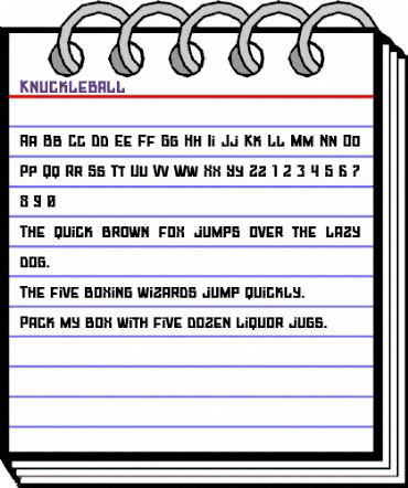 Knuckleball Regular animated font preview