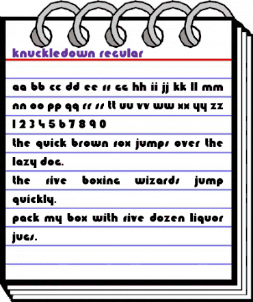 Knuckle Down Regular animated font preview Knuckle Down Regular animated font preview
