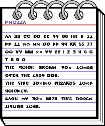 Knulla Normal animated font preview