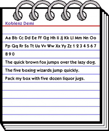 Koblenz Demi animated font preview Koblenz Demi animated font preview