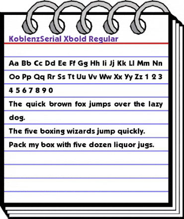 KoblenzSerial-Xbold Regular animated font preview
