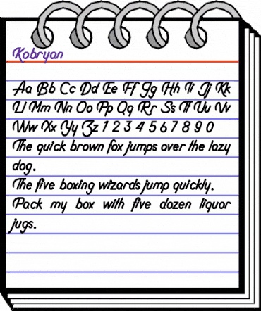 Kobryan Regular animated font preview Kobryan Regular animated font preview