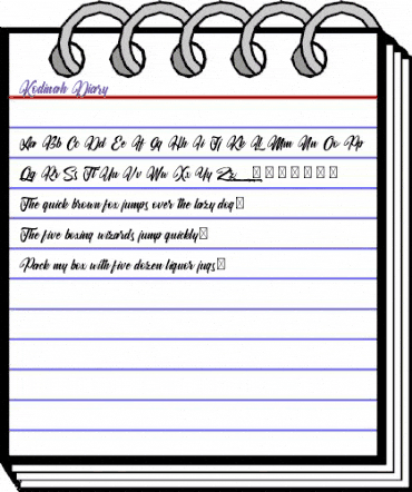 Kodinah Diary Regular animated font preview Kodinah Diary Regular animated font preview