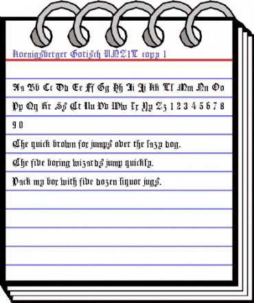 Koenigsberger Gotisch UNZ1L Regular animated font preview Koenigsberger Gotisch UNZ1L Regular animated font preview