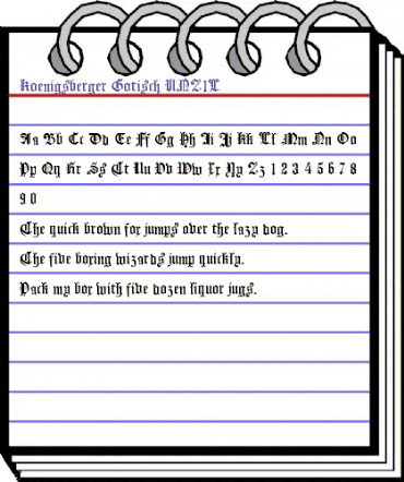 Koenigsberger Gotisch UNZ1L Regular animated font preview Koenigsberger Gotisch UNZ1L Regular animated font preview