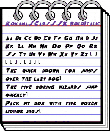 KokamaSCapsSSK BoldItalic animated font preview KokamaSCapsSSK BoldItalic animated font preview