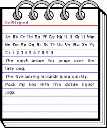 KolStriped Regular animated font preview