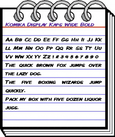 Komika Display Kaps Wide Bold animated font preview Komika Display Kaps Wide Bold animated font preview