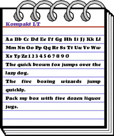 Kompakt LT Regular animated font preview Kompakt LT Regular animated font preview