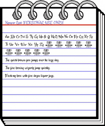 Kompar Light PERSONAL USE ONLY Regular animated font preview