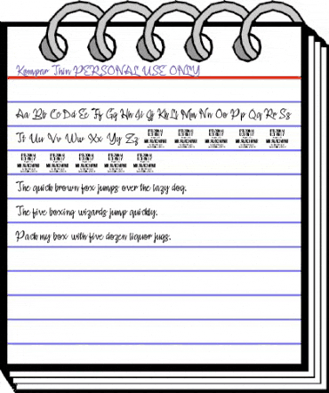 Kompar Thin PERSONAL USE ONLY Regular animated font preview