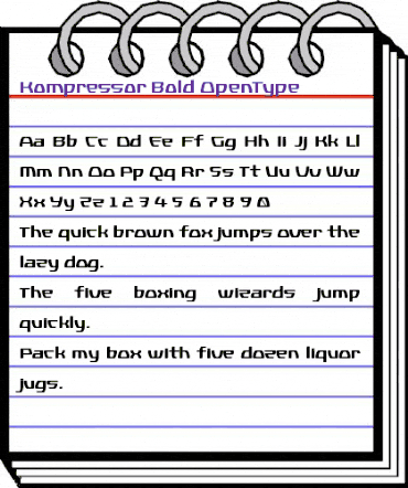 Kompressor Bold animated font preview