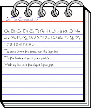 KonTikiEnchantedJF Regular animated font preview