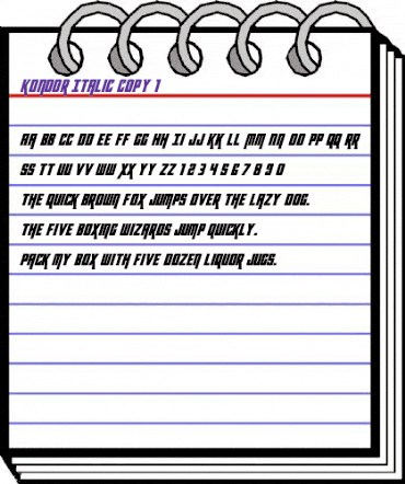 Kondor Italic Italic animated font preview Kondor Italic Italic animated font preview