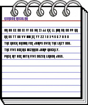 Kondor Regular animated font preview Kondor Regular animated font preview