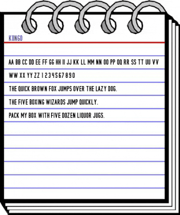 KONGO Regular animated font preview KONGO Regular animated font preview
