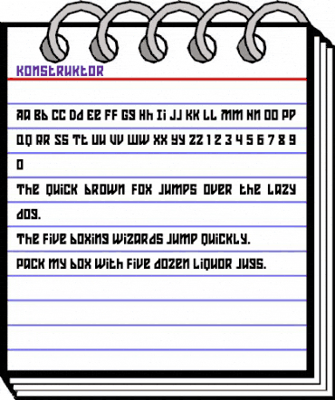 Konstruktor Regular animated font preview