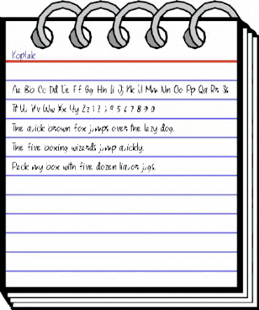 Koplak Regular animated font preview