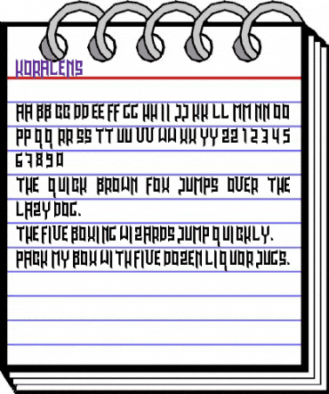 KORALENS Regular animated font preview