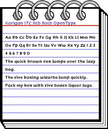 Korigan ITC Std Bold animated font preview Korigan ITC Std Bold animated font preview
