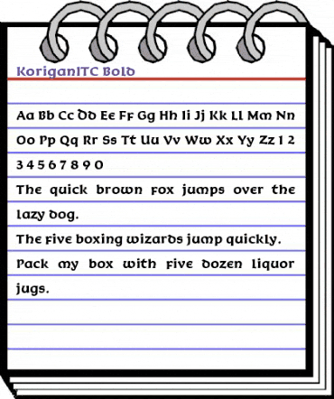 KoriganITC Bold animated font preview KoriganITC Bold animated font preview