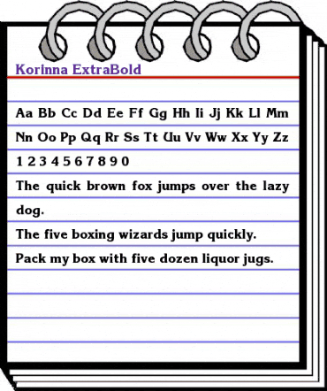 Korinna-ExtraBold Regular animated font preview