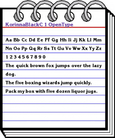 KorinnaBlackC Regular animated font preview KorinnaBlackC Regular animated font preview