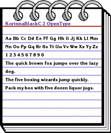 KorinnaBlackC Regular animated font preview KorinnaBlackC Regular animated font preview