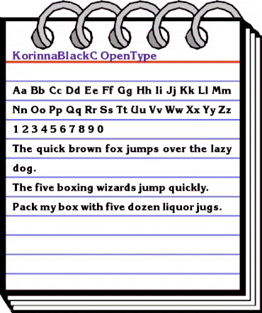 KorinnaBlackC Regular animated font preview KorinnaBlackC Regular animated font preview