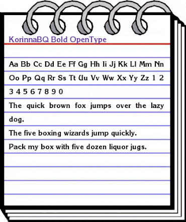 Korinna BQ Regular animated font preview Korinna BQ Regular animated font preview