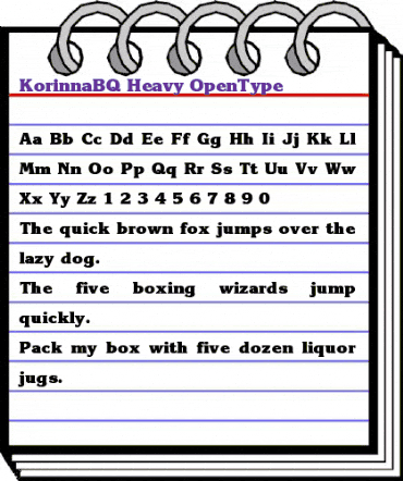Korinna BQ Regular animated font preview Korinna BQ Regular animated font preview
