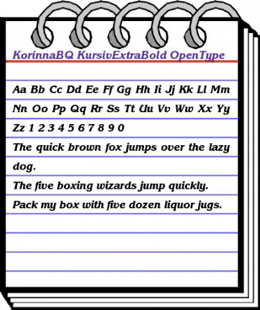 Korinna BQ Regular animated font preview Korinna BQ Regular animated font preview