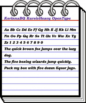 Korinna BQ Regular animated font preview Korinna BQ Regular animated font preview